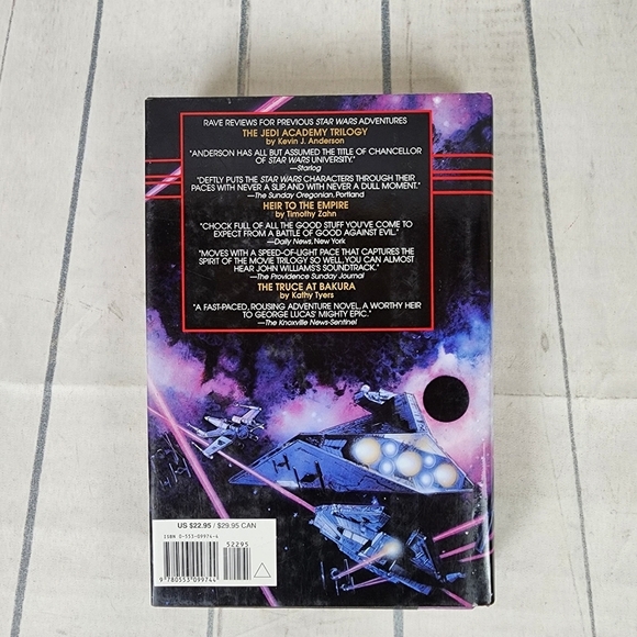 Star Wars Dark Saber Vintage 1995 Hardcover Book By Kevin Anderson - Picture 6 of 13